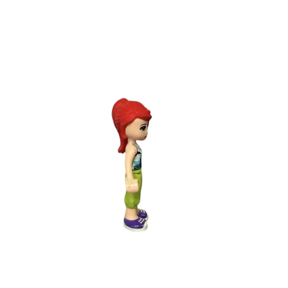 LEGO Friends Minifigure Mia (frnd0367) Crop Top Lime Green Pants Red Hair